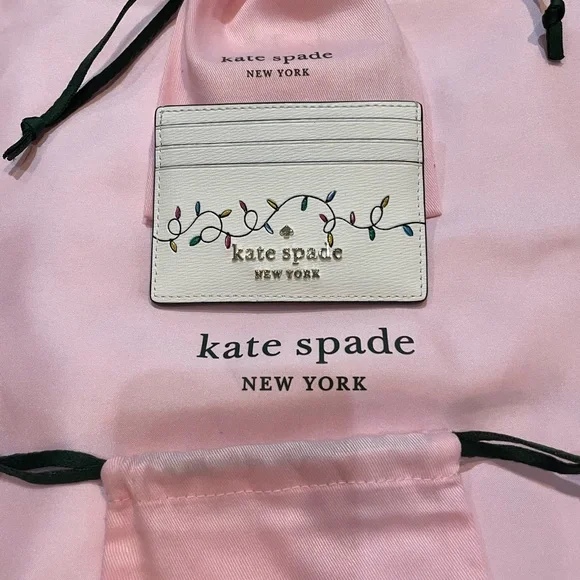 Kate Spade dachshund card holder / case NWT Claude Christmas wallet bag - Picture 2 of 10